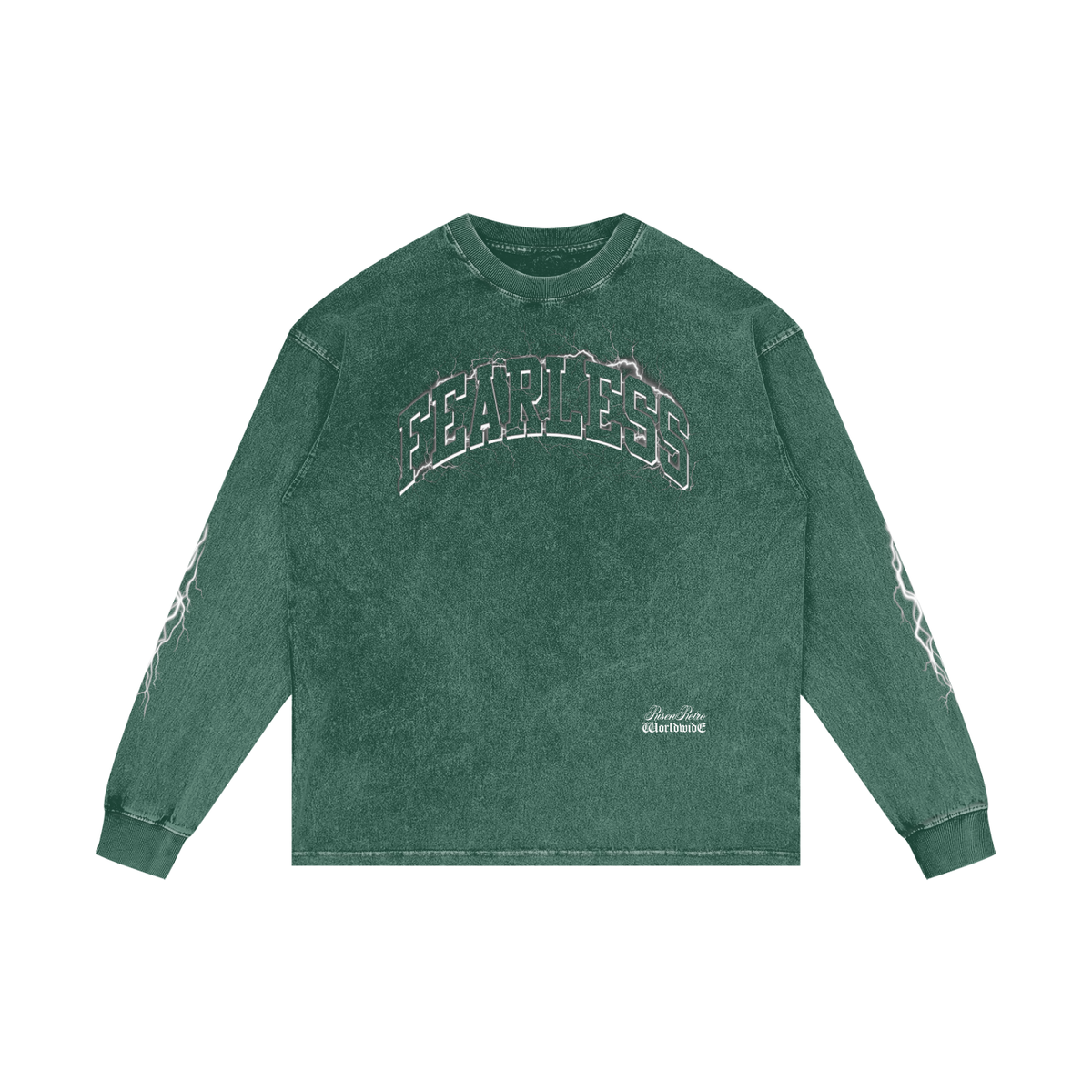 FEARLESS | RISENRETRO | Acid Wash Oversize Long Sleeve T-Shirt