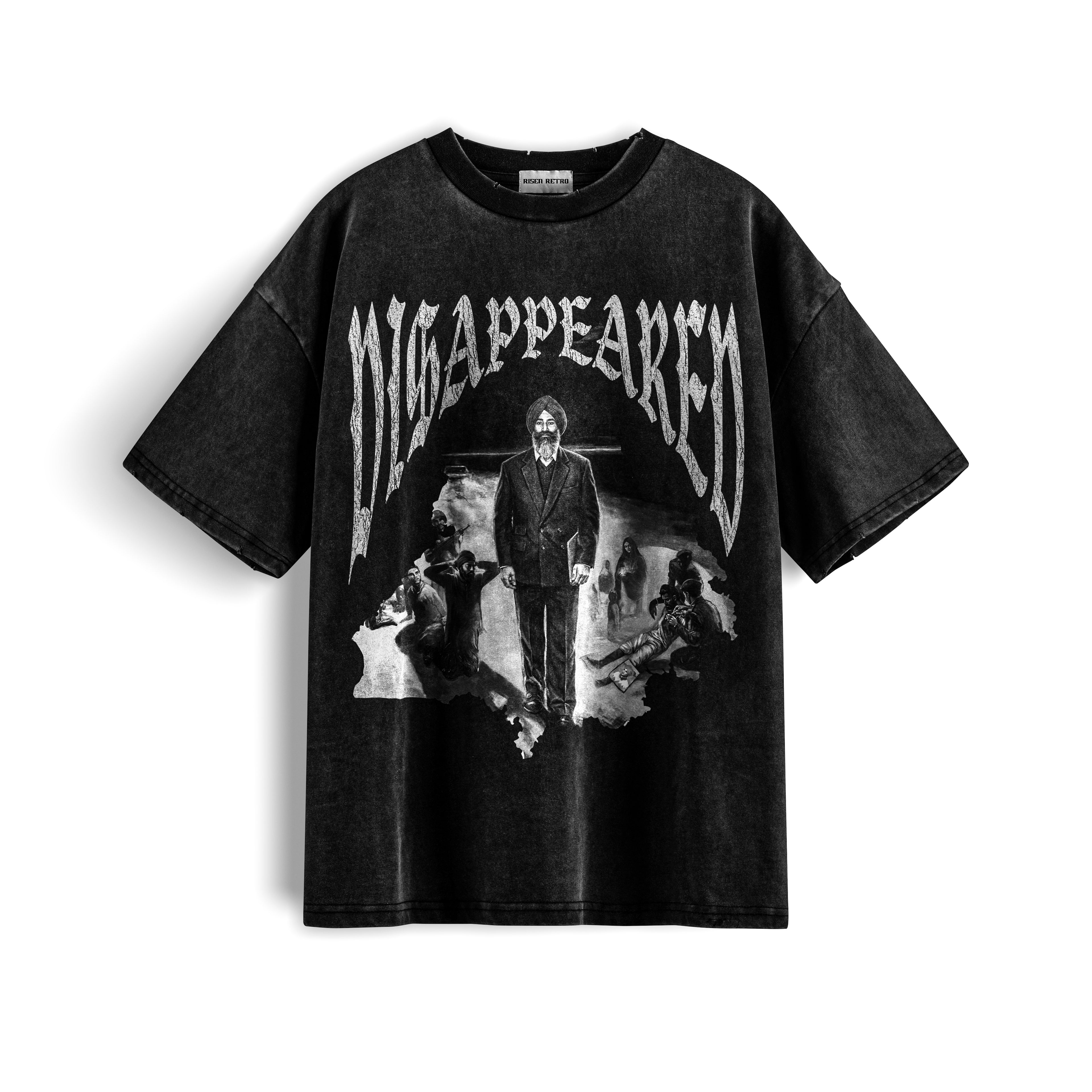 JASWANT SINGH KHALRA DISAPPEARED X  Washed Oversized T-Shirt