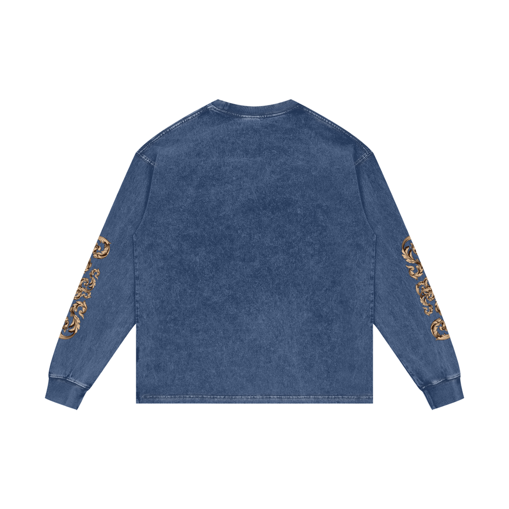PANJAB COUTURE | RISENRETRO | Acid Wash Oversize Long Sleeve T-Shirt