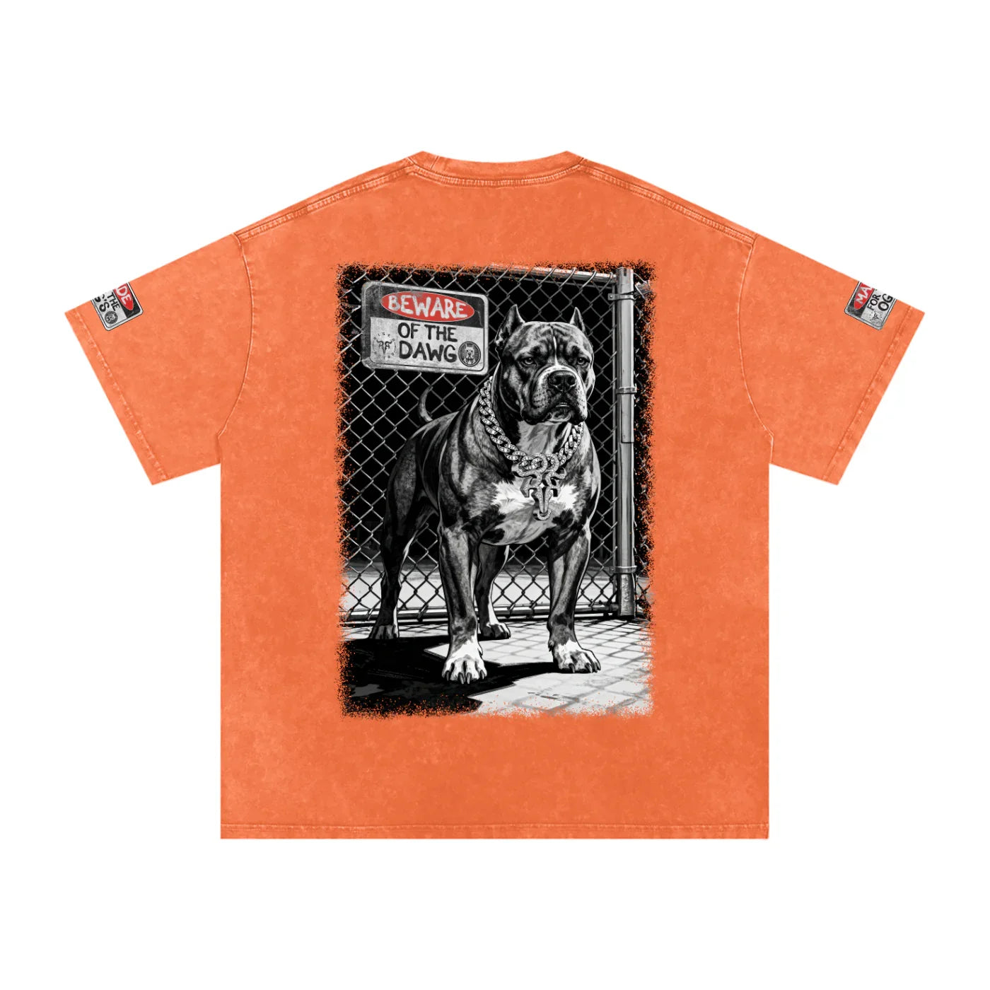 Attention au t-shirt oversize en coton délavé Dawg