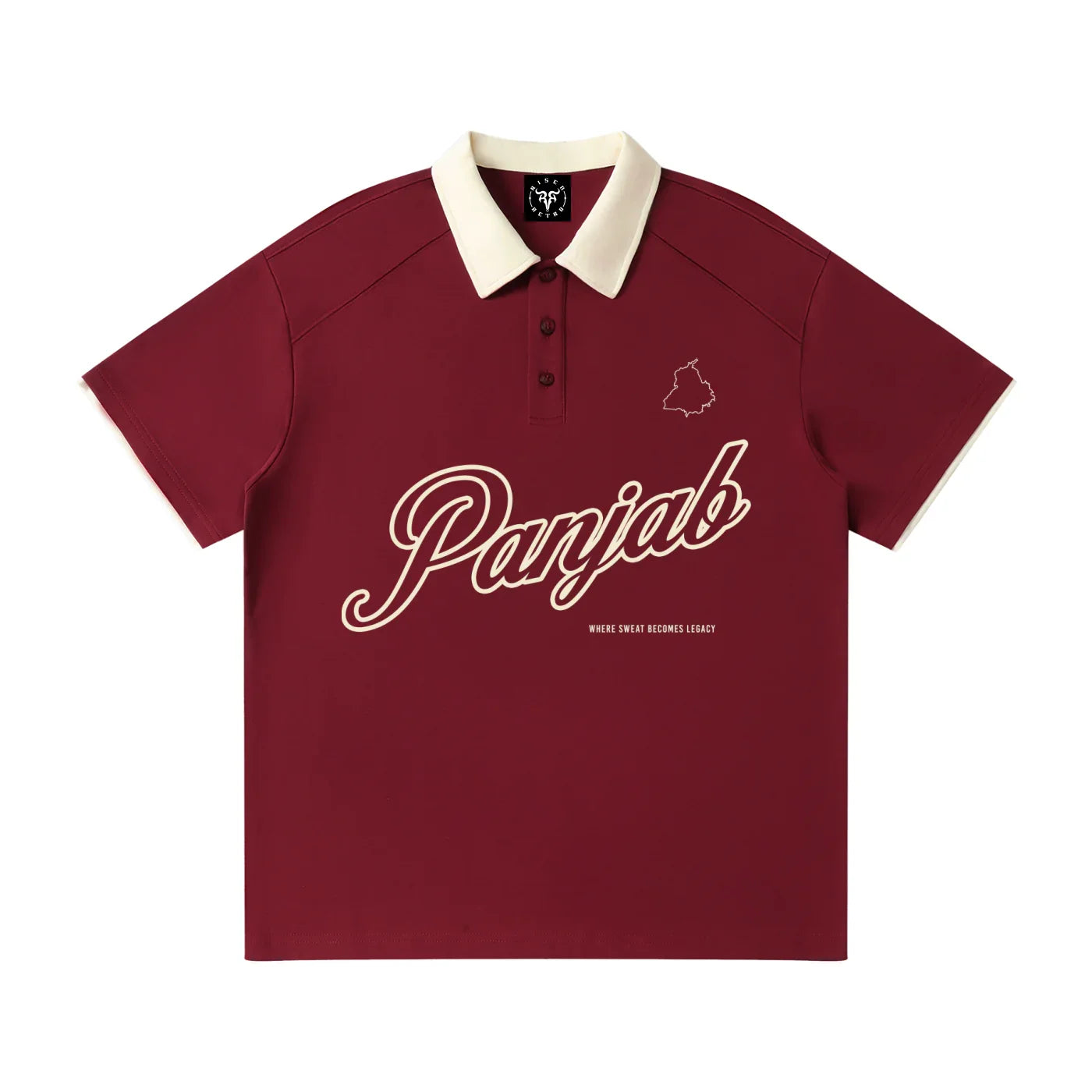 Panjab Legacy X RisenRetro Contrast Collar Raglan Polo Shirt