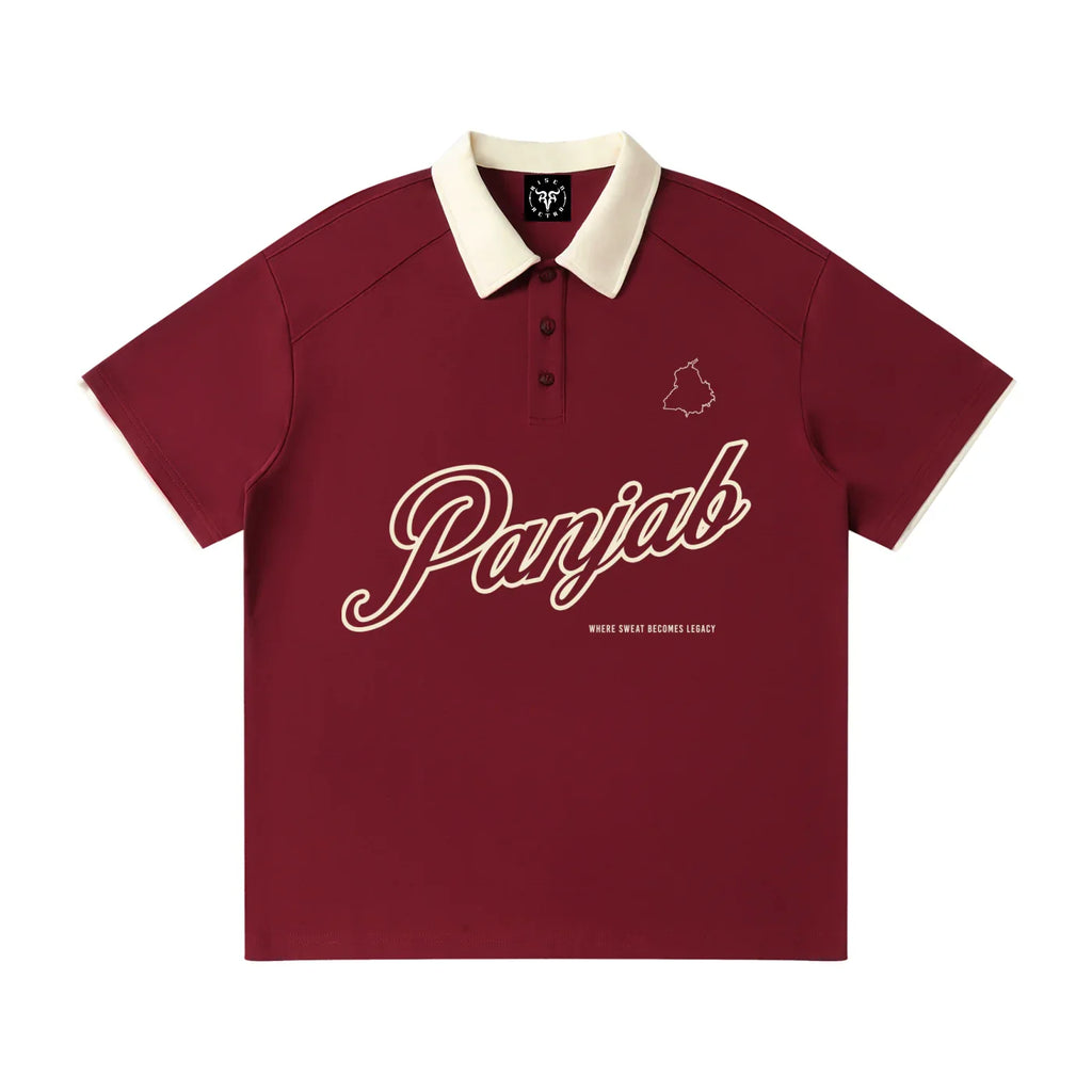 Panjab Legacy X RisenRetro Contrast Collar Raglan Polo Shirt