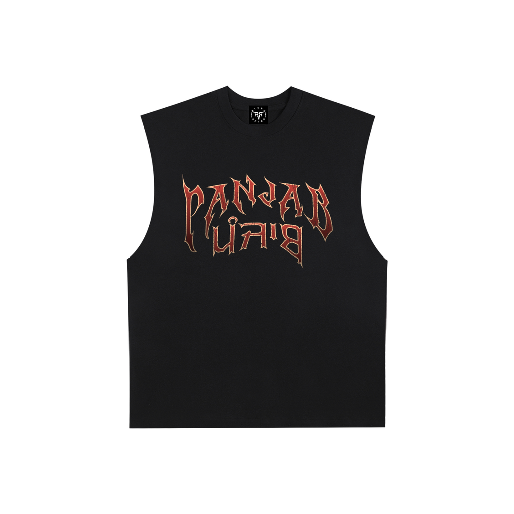 Panjab Bloodline X RisenRetro  Raw Edge Cotton Tank Top