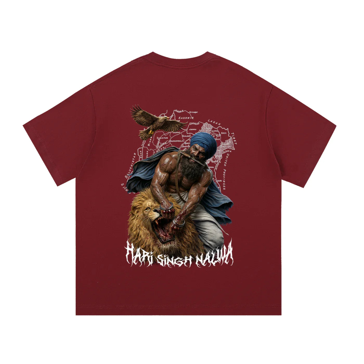 Sher-e-Punjab: Nalwa Edition X Risen Retro v2 Essential Cotton T-Shirt