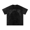 KHARKU LIFE V2 x RISEN RETRO Snow Washed Oversized Cotton T-Shirt