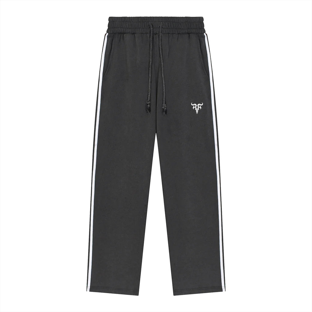 RisenRetro Snow Washed Contrast Tape Sweatpants