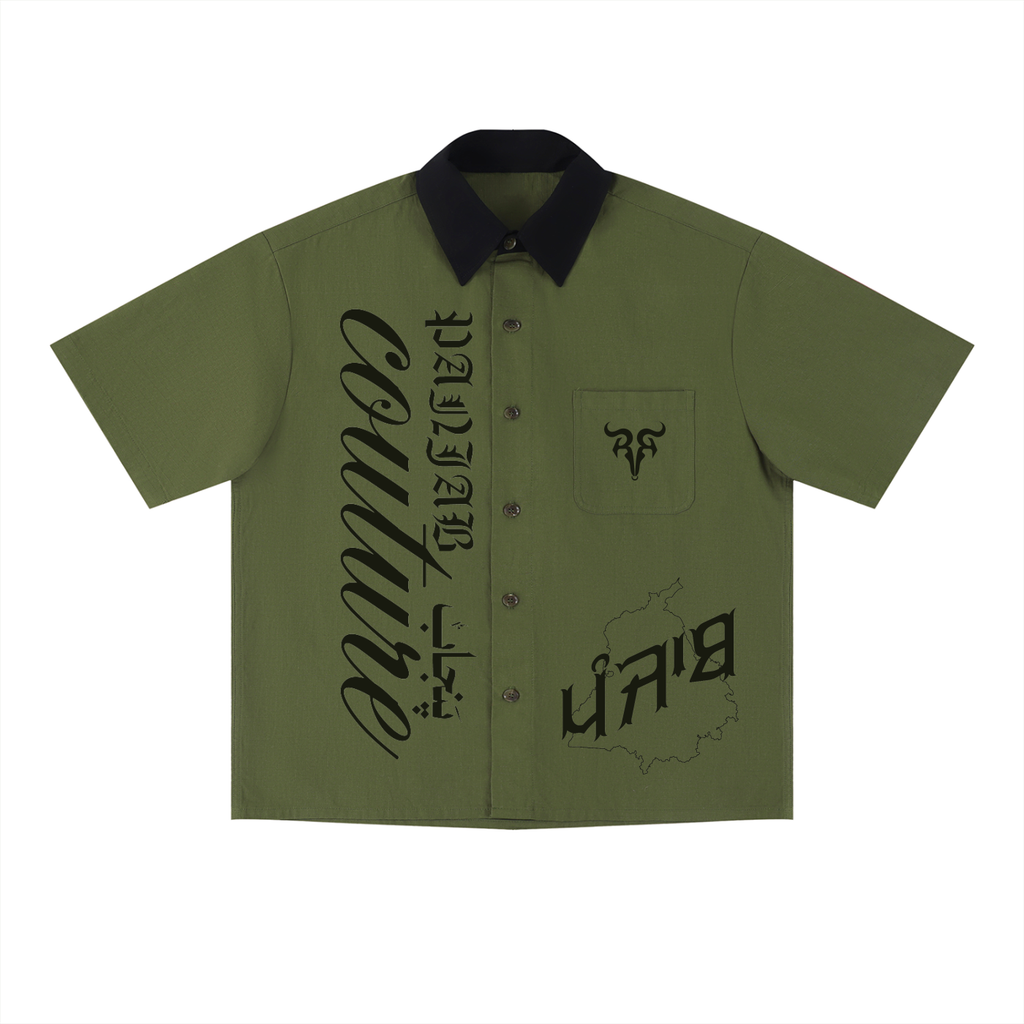 PANJAB COUTURE V2 X Risen Retro Unisex Color Block Short Sleeve Shirt