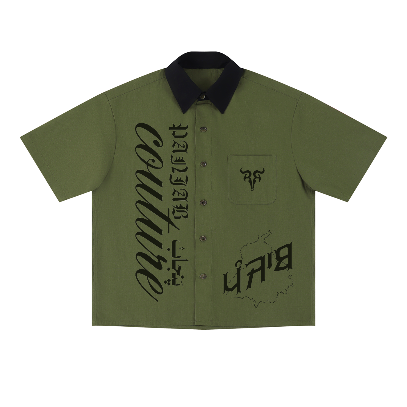 PANJAB COUTURE V2 X Risen Retro Unisex Color Block Short Sleeve Shirt