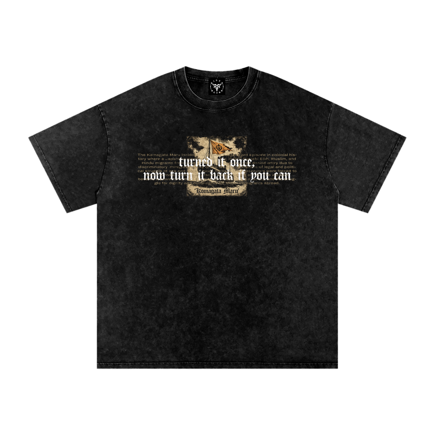 KOMAGATA MARU X RisenRetro Snow Washed Oversized Cotton T-Shirt
