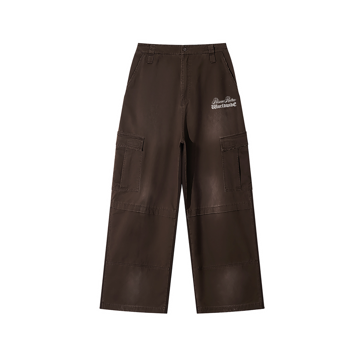 RISENRETRO | Unisex Sunfade Washed Fleece Cargo Pants