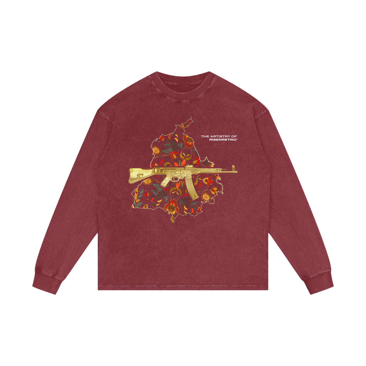 VINTAGE PANJAB | RISENRETRO | Acid Wash Oversize Long Sleeve T-Shirt