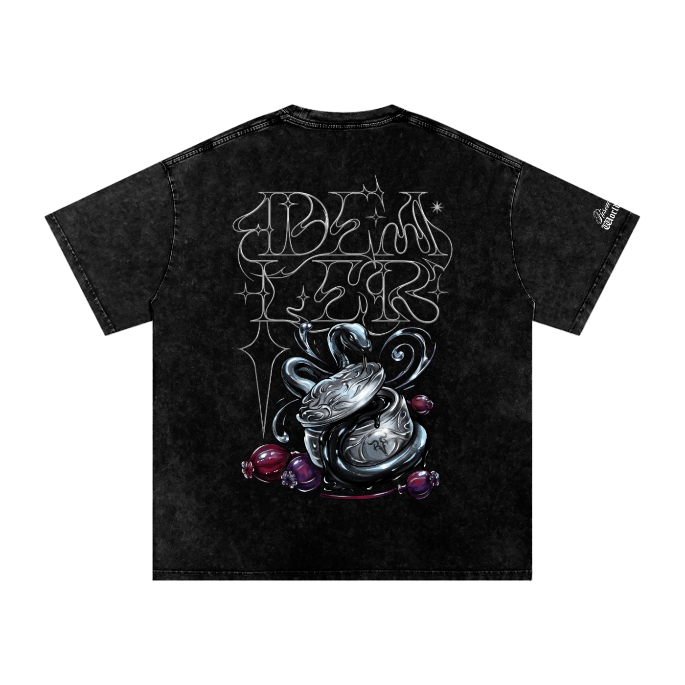 DEALER x RISEN RETRO Snow Washed Oversized Cotton T-Shirt