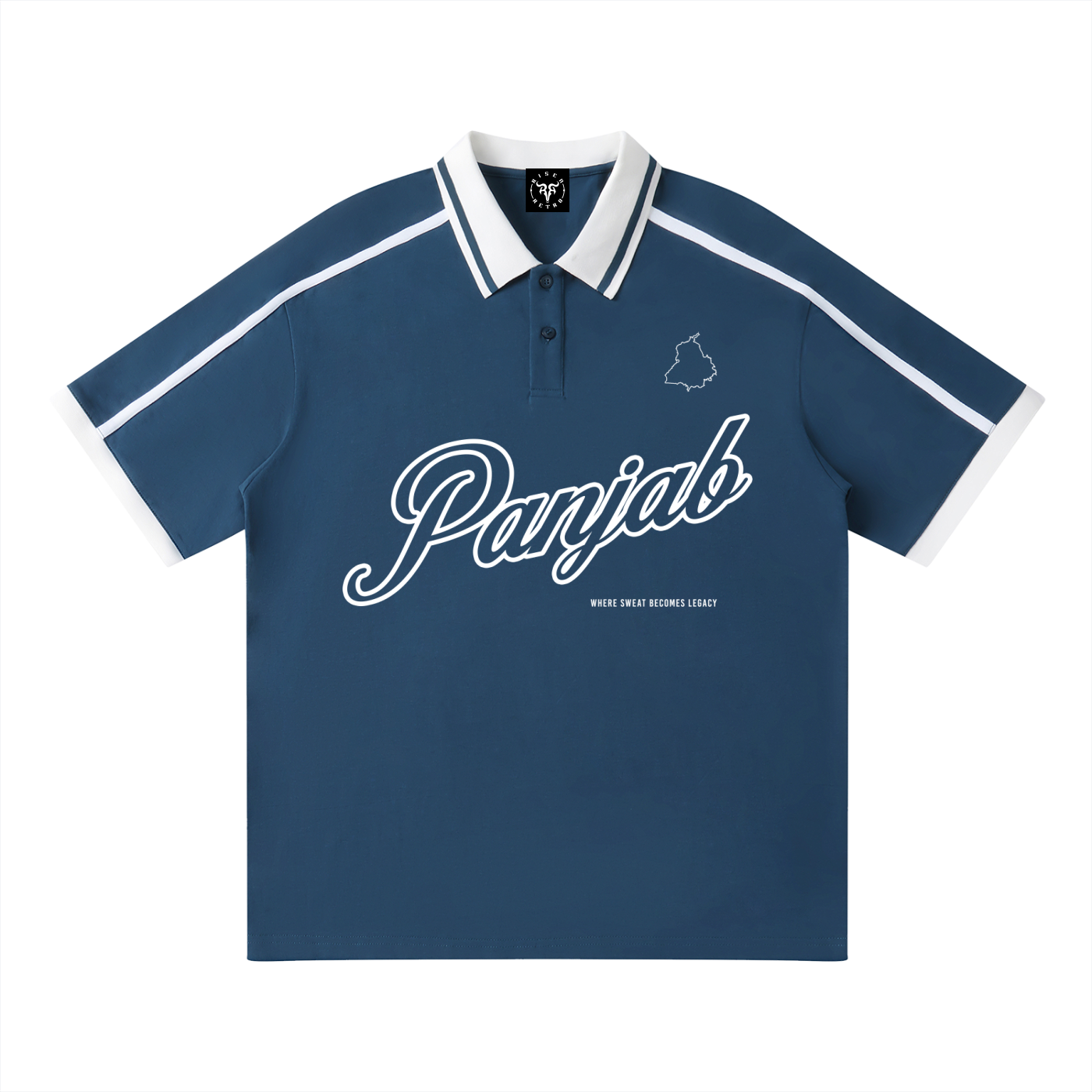 PANJAB LEGACY X RisenRetro Unisex Contrast Piping Polo Shirt