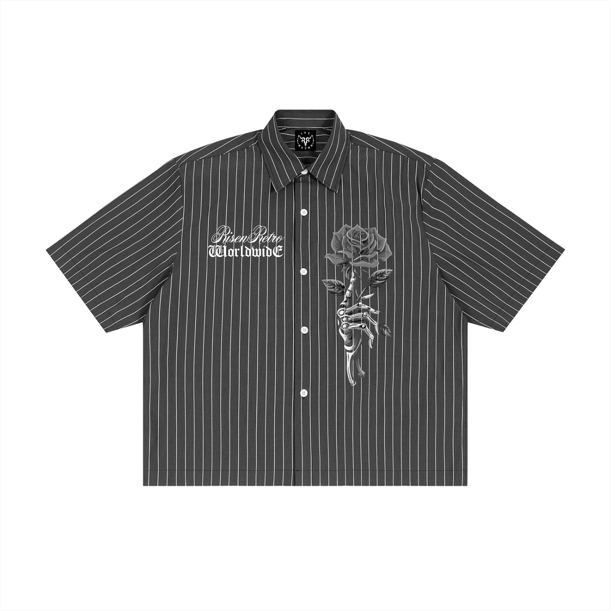 THE RIGHT ONE Unisex Striped Boxy Button-Up Shirt | RISENRETRO
