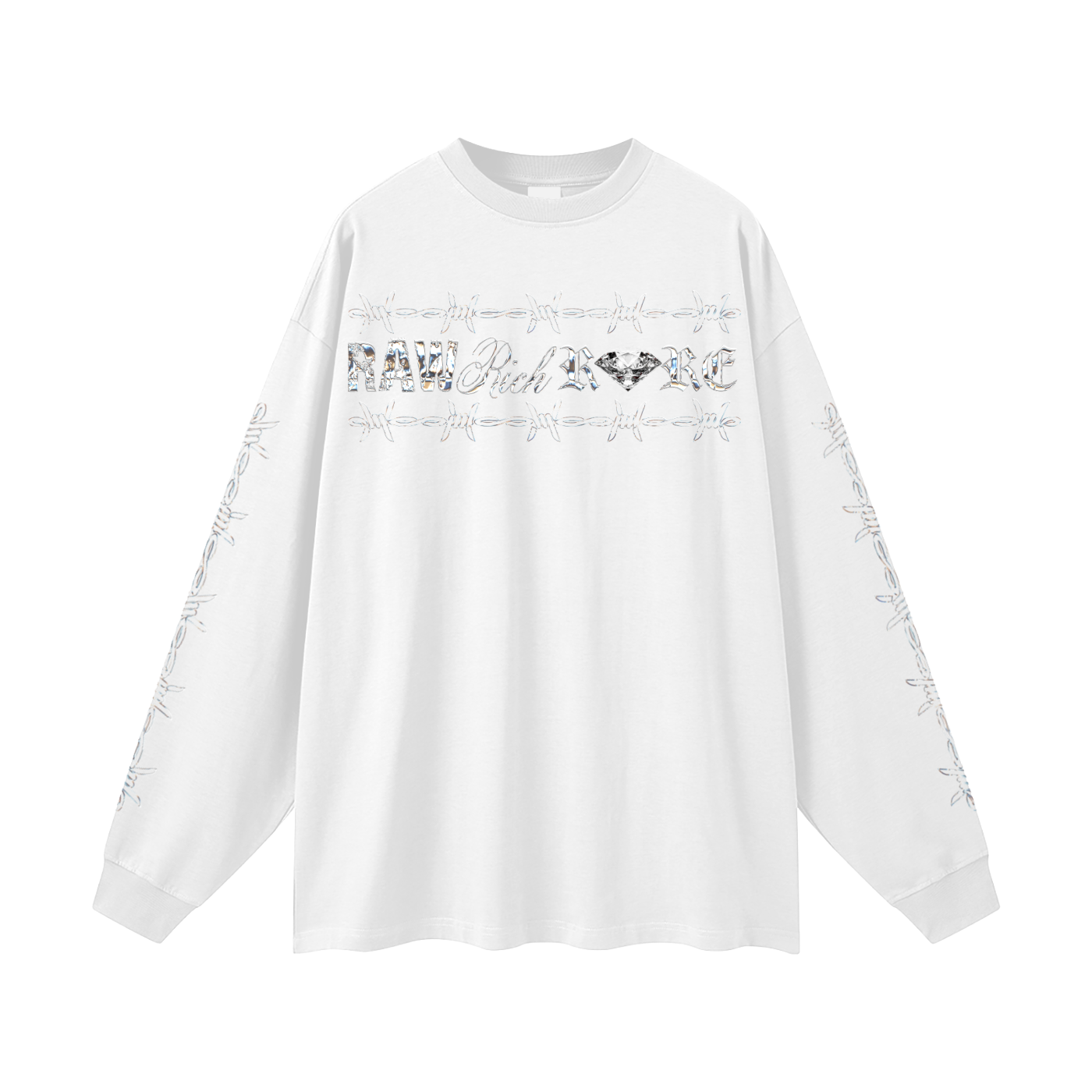 RAW RICH RARE X Risen Retro Oversized Unisex Long Sleeve T-Shirt