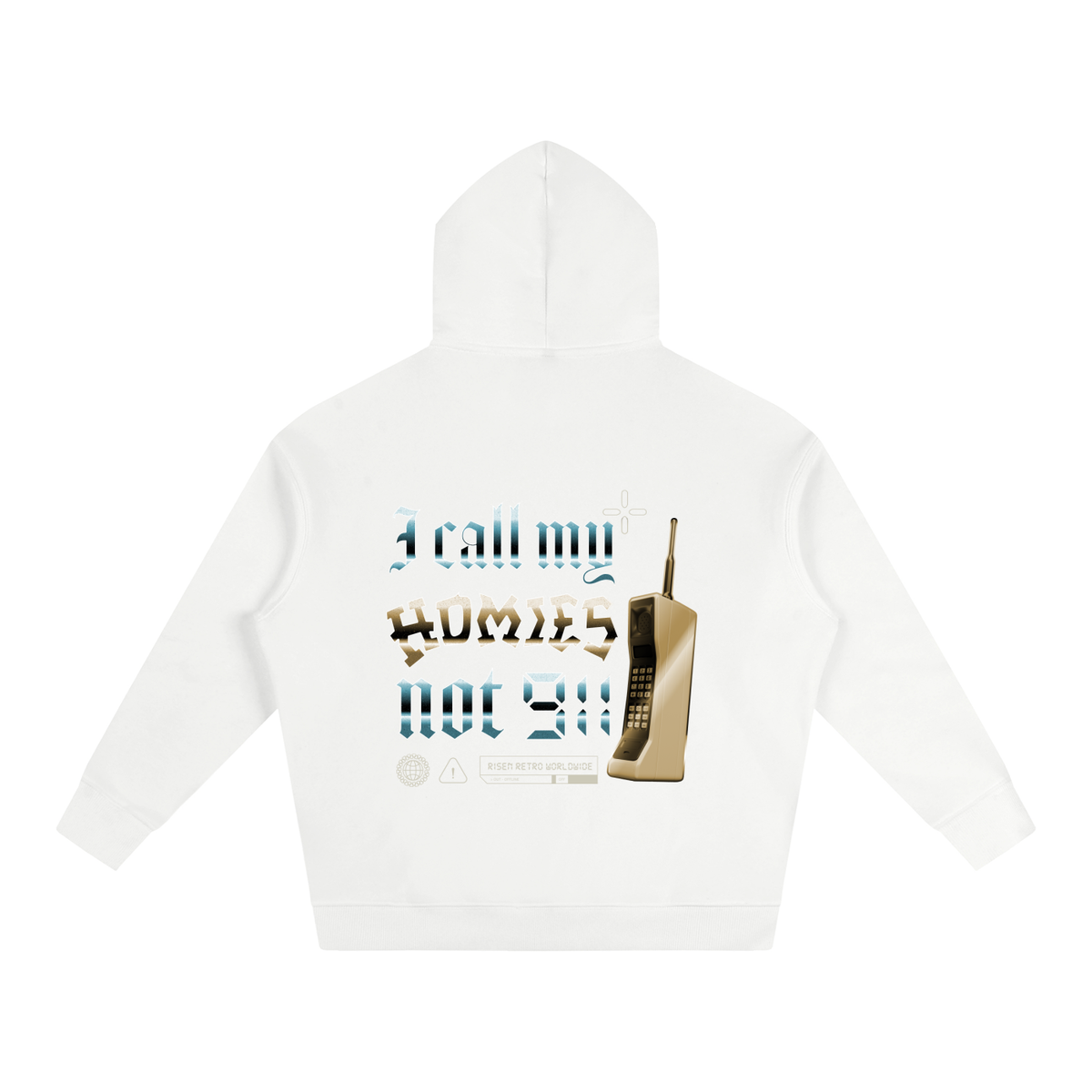 HOMIES 911 X RisenRetro Oversize Fleeced Hoodie