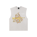 VINTAGE PANJAB V3 | RISENRETRO |Raw Edge Cotton Tank Top
