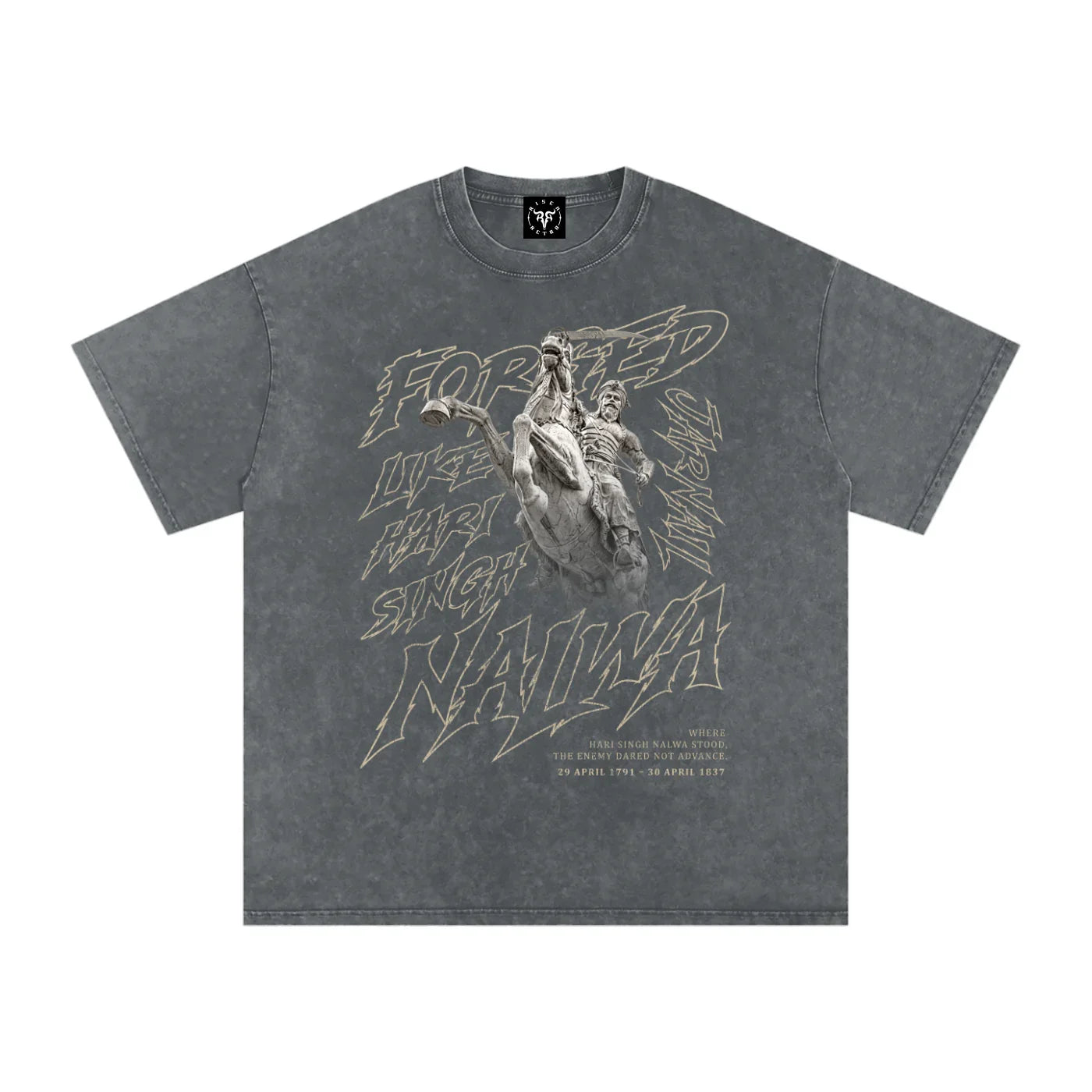Forged Like Nalwa Snow Washed Oversized Cotton T-Shirt X RisenRetro