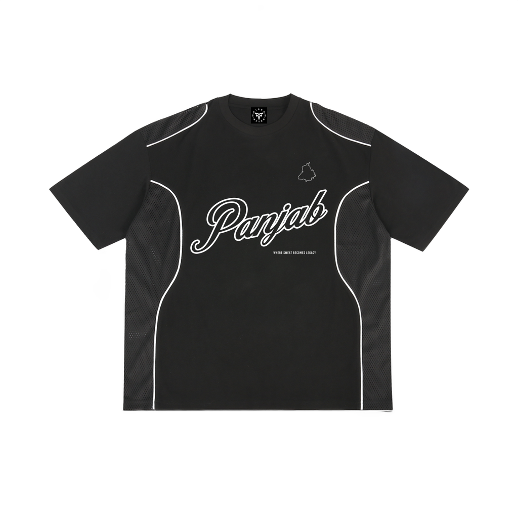 PANJAB LEGACY x RISEN RETRO  Contrast Piped Panel T-Shirt