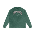 CONQUERED THE WORLD | Acid Wash Oversize Long Sleeve T-Shirt | Sidhu Moose Wala