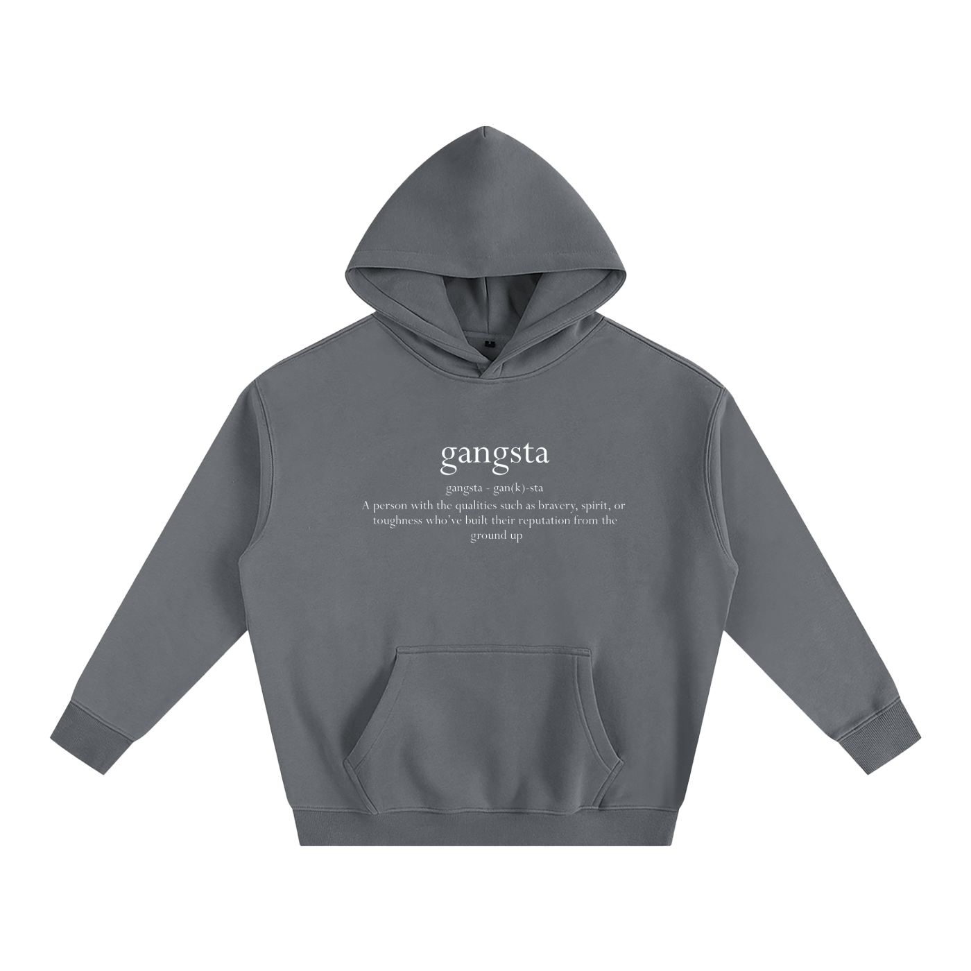 Gangsta Oversize Fleeced Hoodie