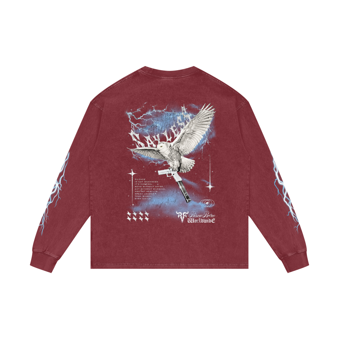 SAYLESS X RisenRetro Acid Wash Oversize Long Sleeve T-Shirt