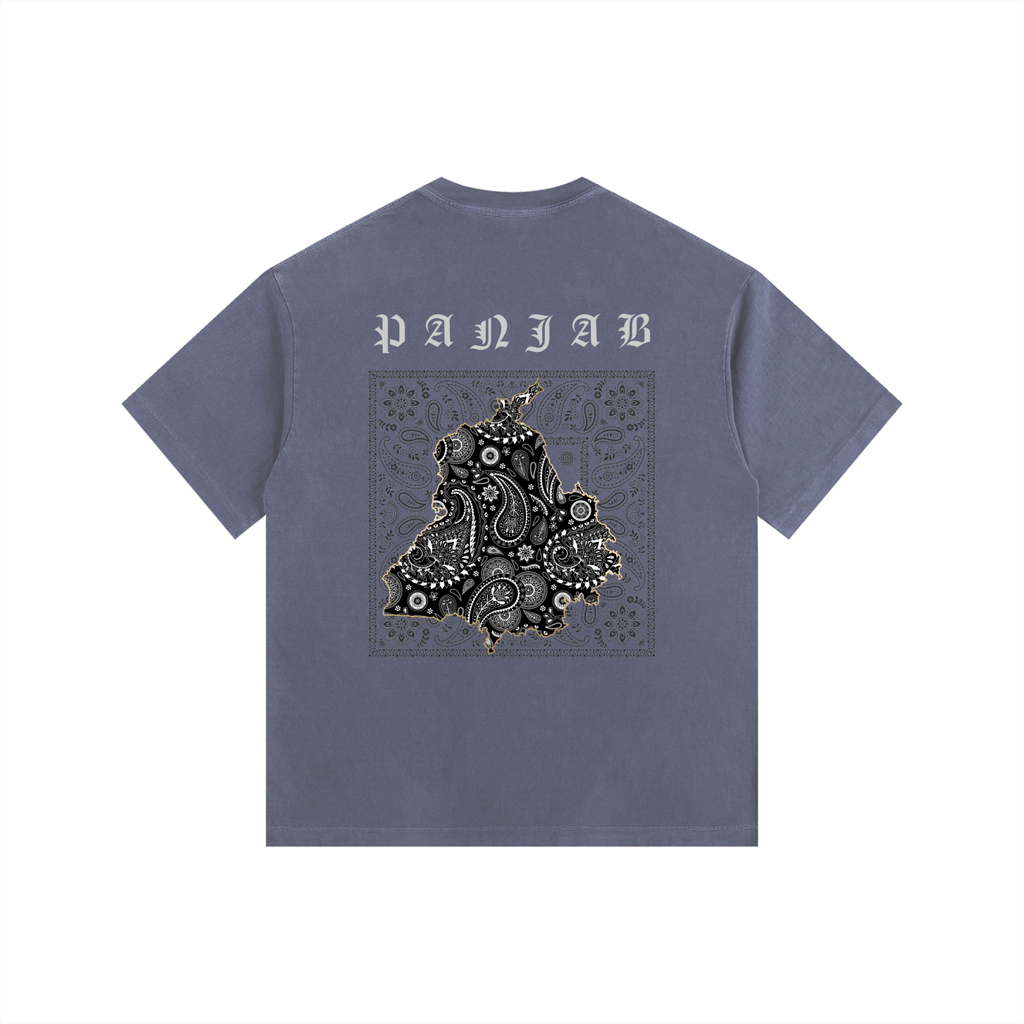 PANJAB X BANDANA PAISLEY Vintage Washed Oversized Cotton T-Shirt