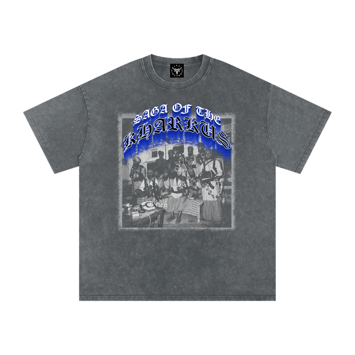SAGA OF THE KHARKU'S | Snow Washed Oversized Cotton T-Shirt | RISENRETRO