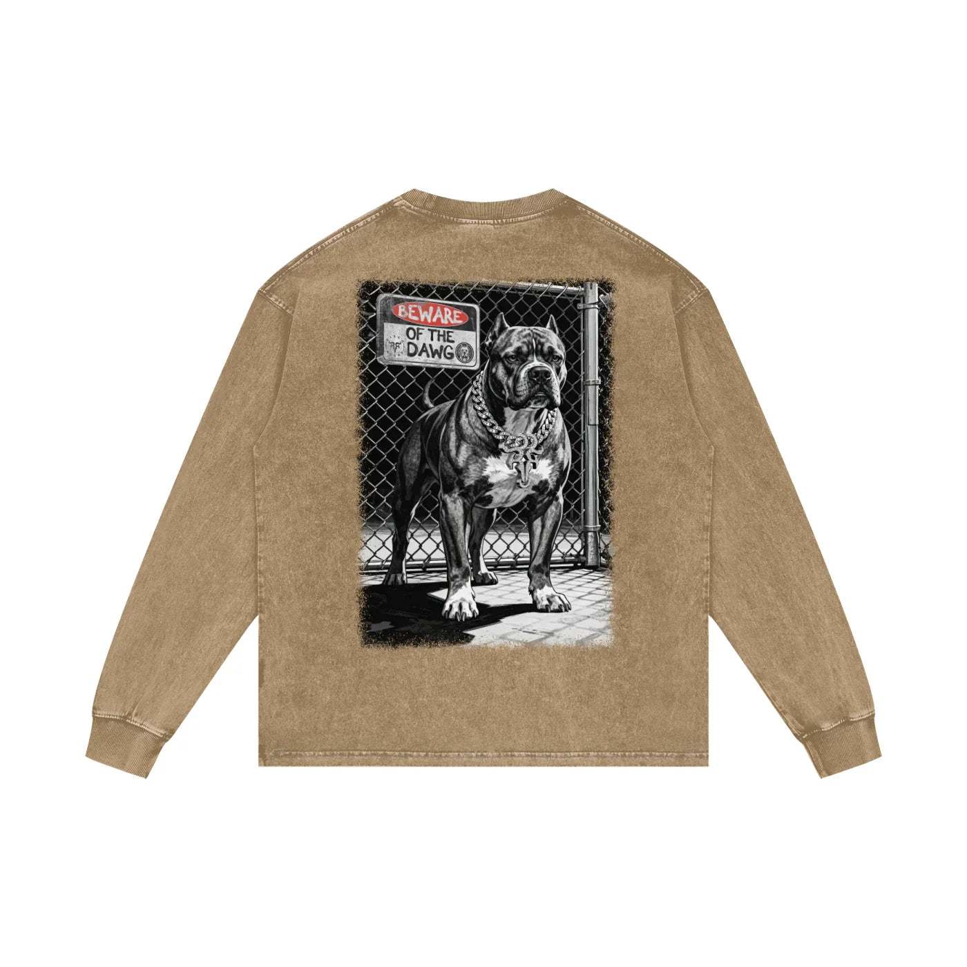 T-shirt à manches longues oversize délavé à l'acide pour les originaux