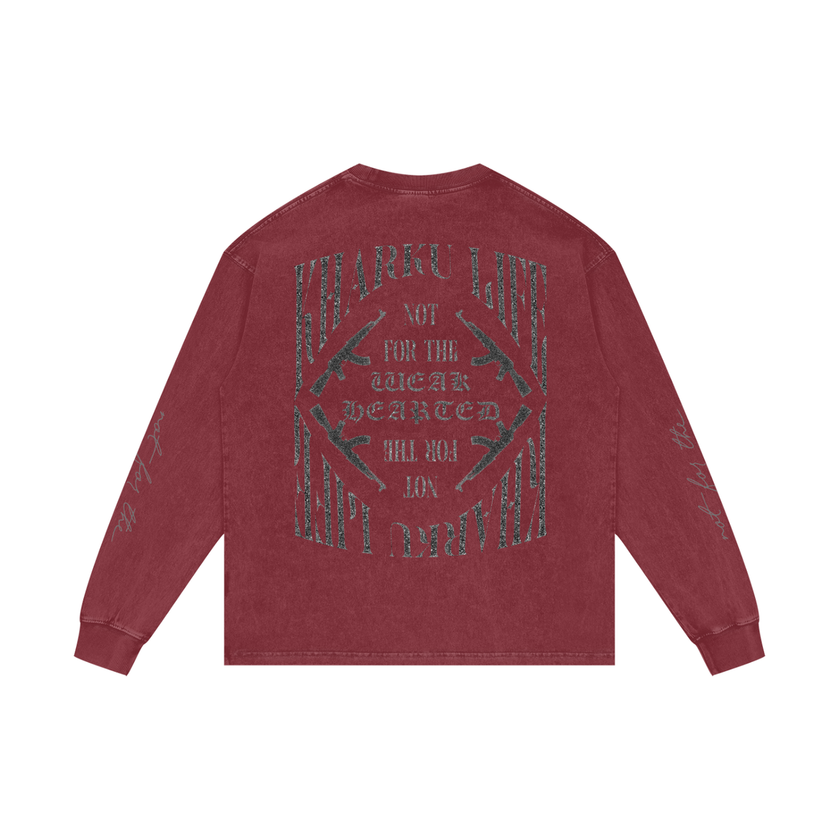 KHARKU LIFE | RISENRETRO | Acid Wash Oversize Long Sleeve T-Shirt
