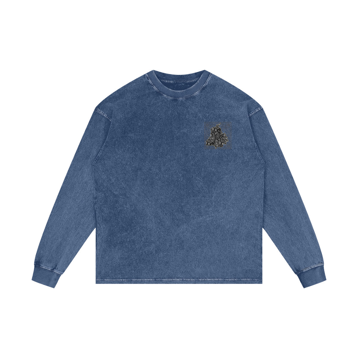PANJAB BANDANA | RISENRETRO | Acid Wash Oversize Long Sleeve T-Shirt