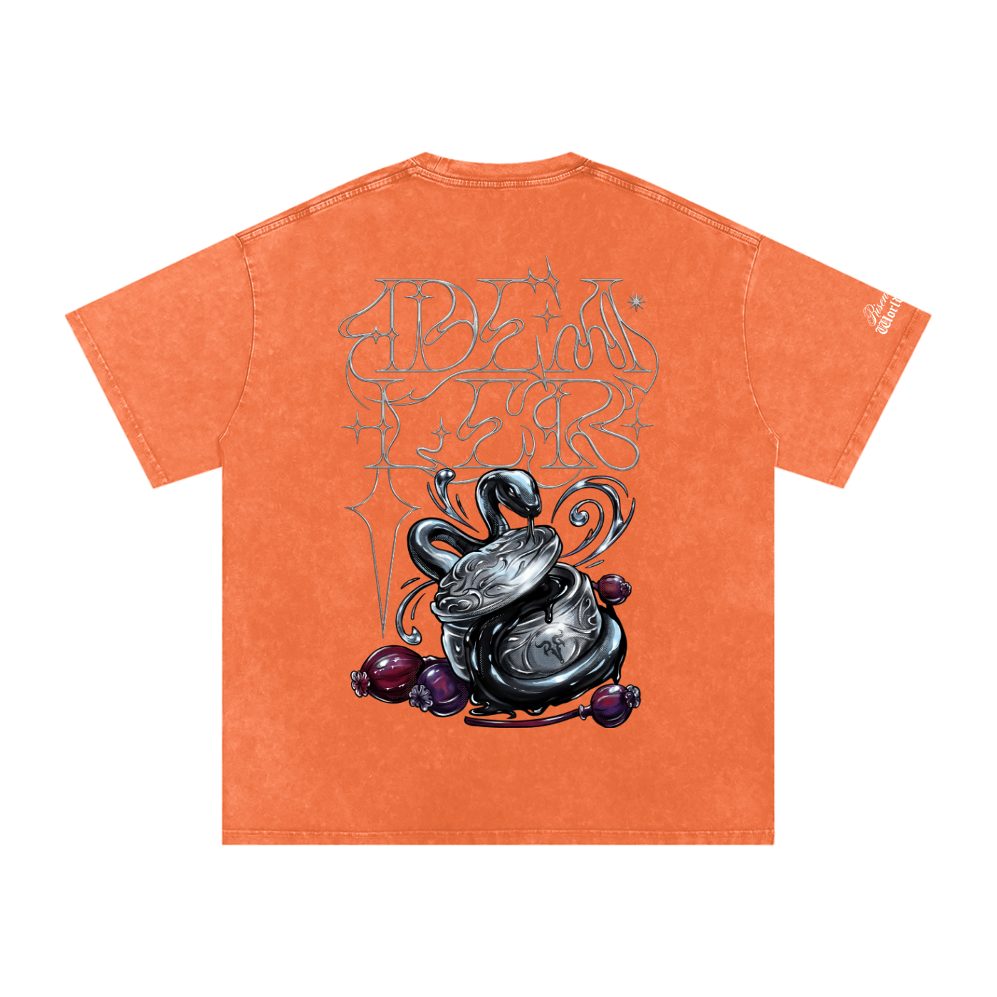 DEALER x RISEN RETRO Snow Washed Oversized Cotton T-Shirt