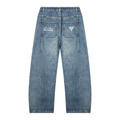 RISENRETRO | Unisex Vintage Wash Barrel Leg Denim Jeans