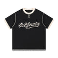 California X Risen Retro Contrast-Stitched Cotton T-Shirt