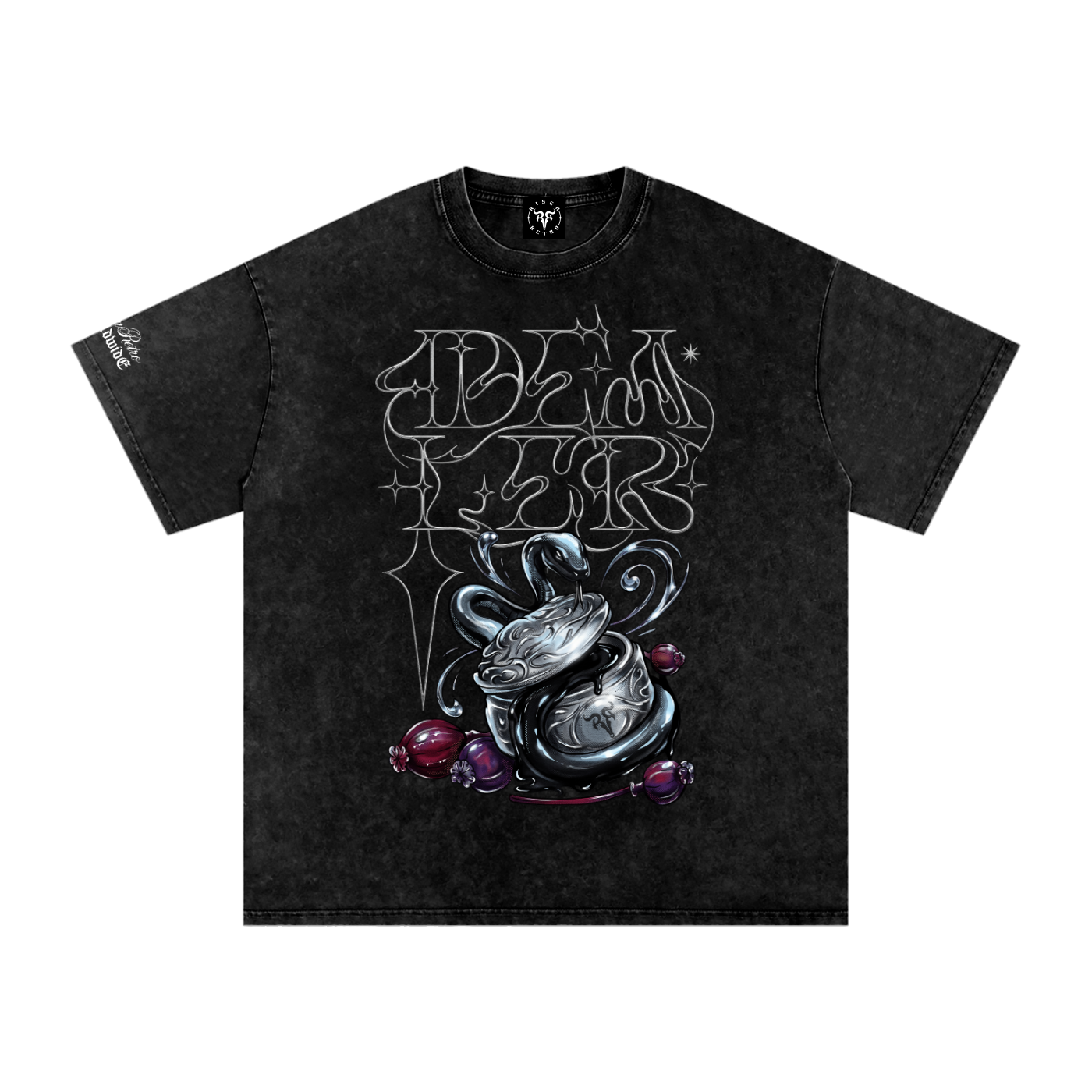 DEALER x RISEN RETRO Snow Washed Oversized Cotton T-Shirt