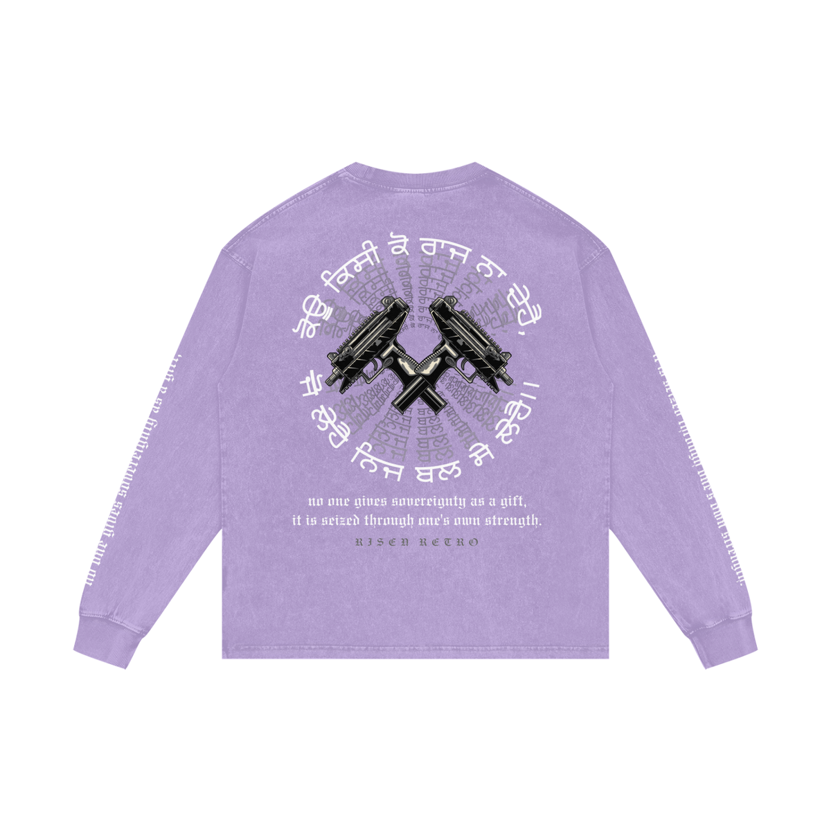 FORCE OF WILL 2 | RISENRETRO | Acid Wash Oversize Long Sleeve T-Shirt