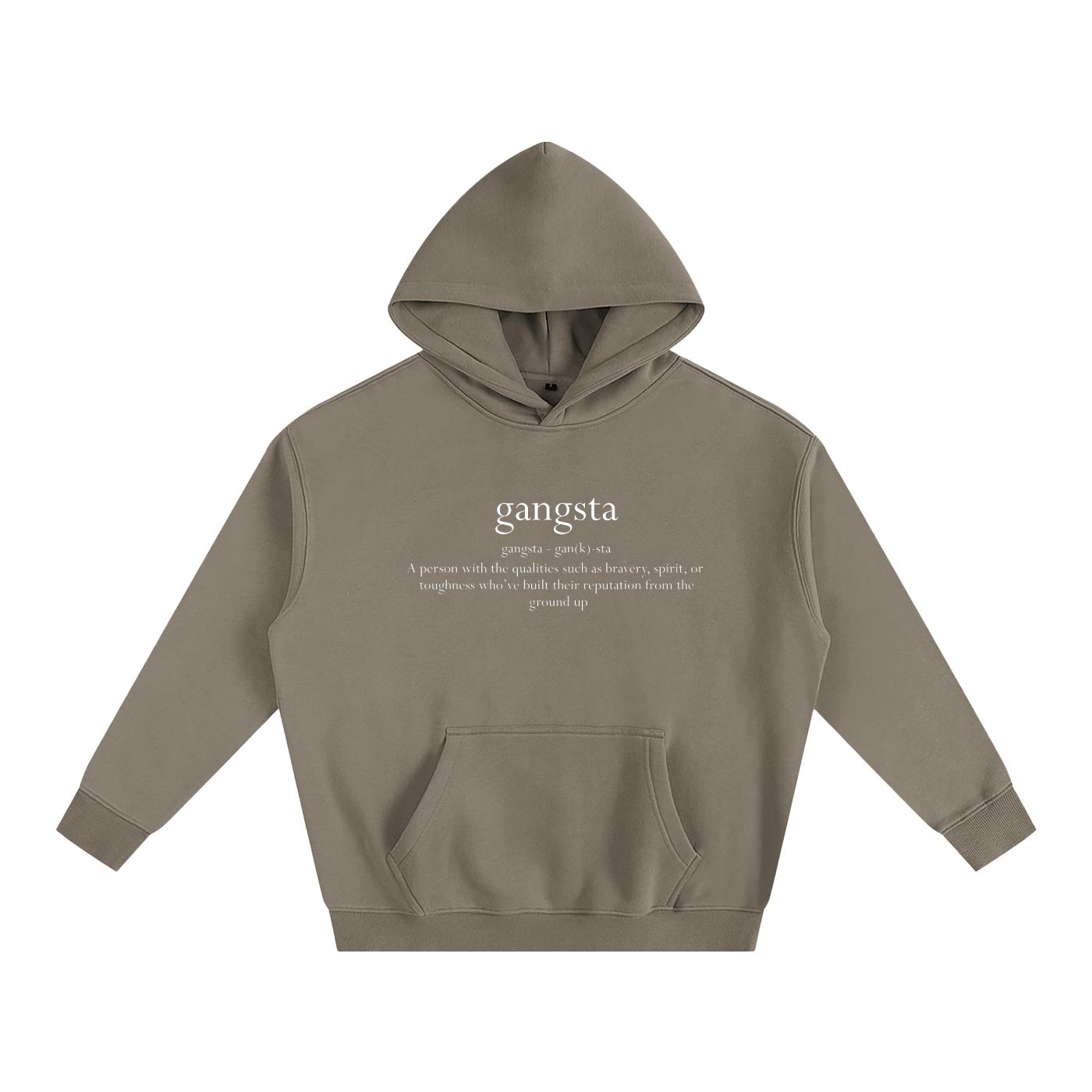 Gangsta Oversize Fleeced Hoodie