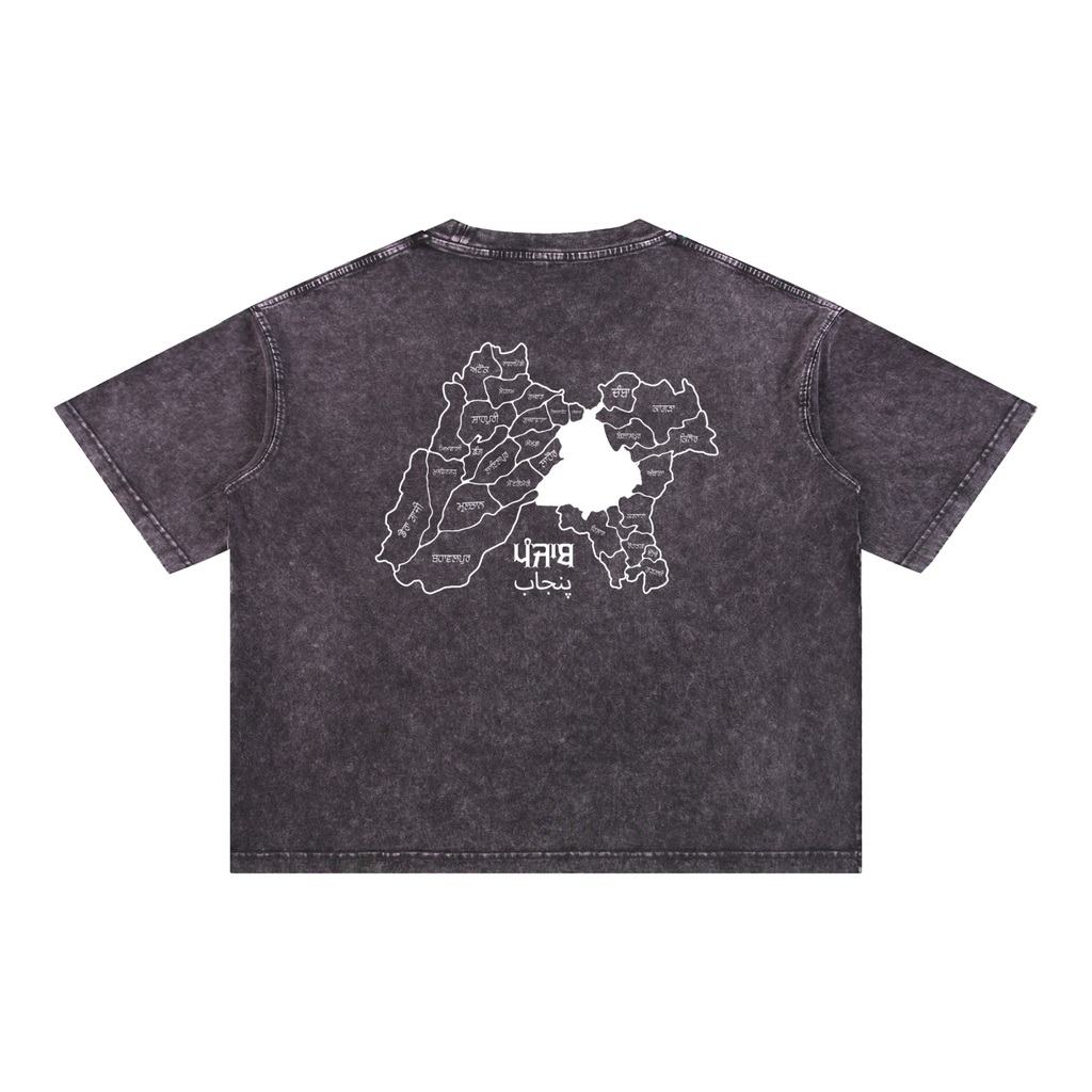 Sher-e-Punjab: Nalwa Edition | Risen Retro Mineral Wash Boxy Cotton T-Shirt