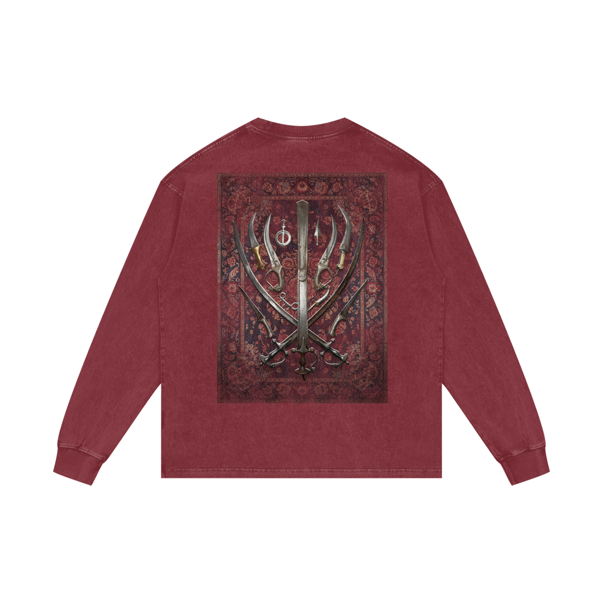 THE KHALSA SPIRIT V2 | RISENRETRO | Acid Wash Oversize Long Sleeve T-Shirt