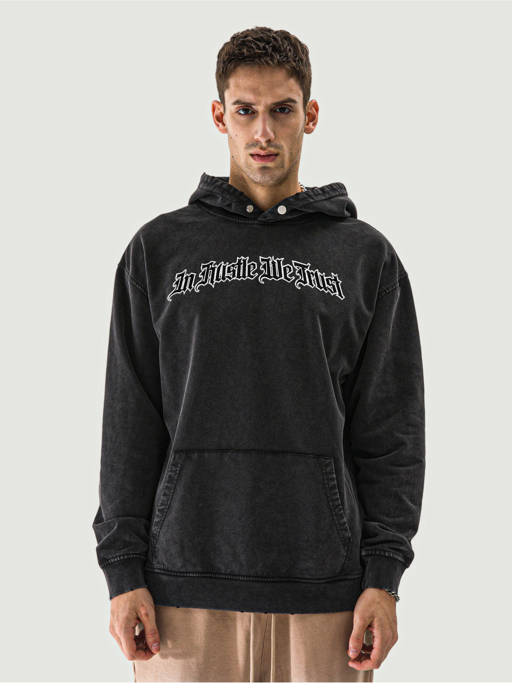 IN HUSLTE WE TRUST | Embroidered | 380GSM Unisex Snow Wash