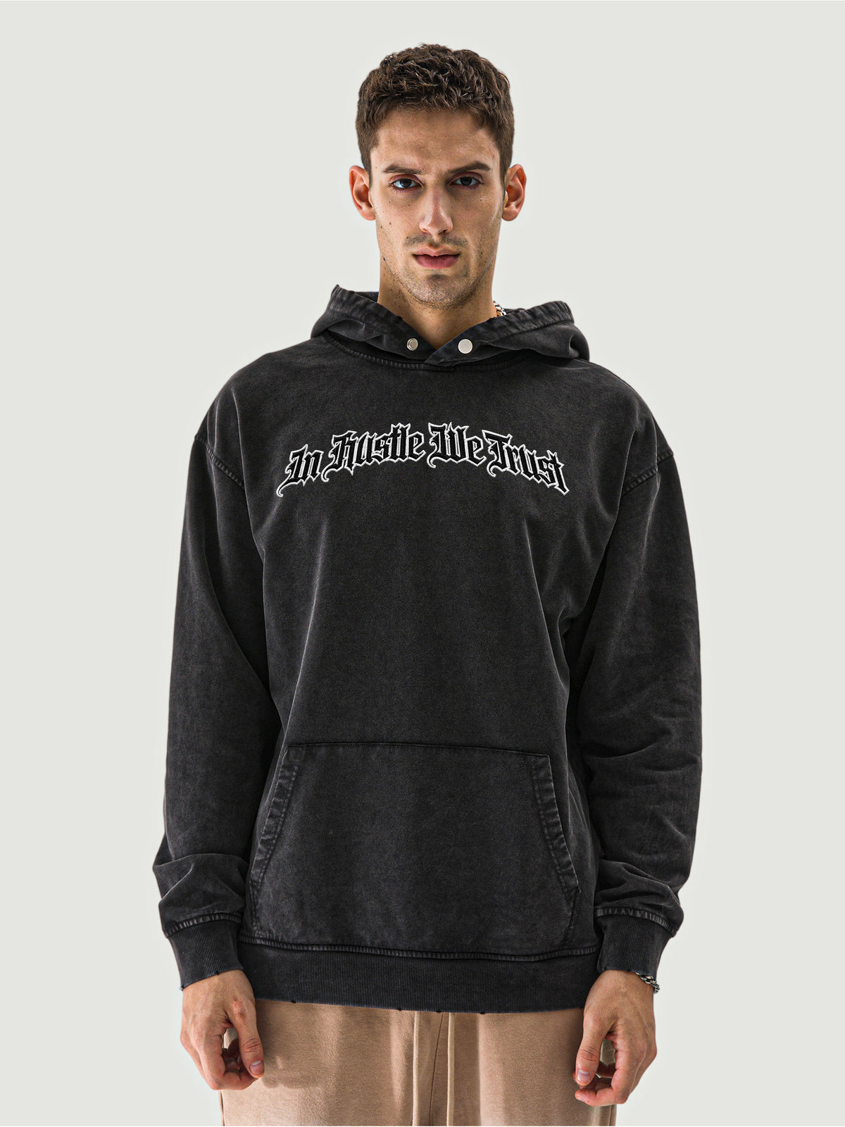 IN HUSLTE WE TRUST | Embroidered | 380GSM Unisex Snow Wash