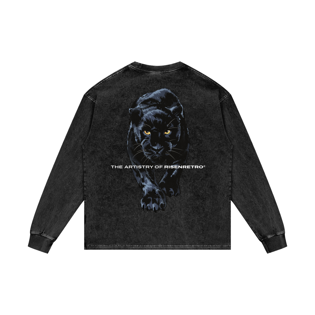 PANTHER PROWL | RisenRetro | Acid Wash Oversize Long Sleeve T-Shirt