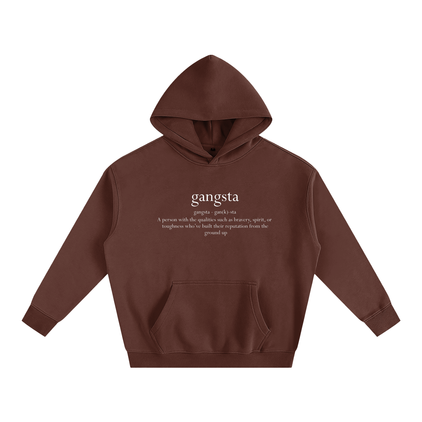 Gangsta Oversize Fleeced Hoodie