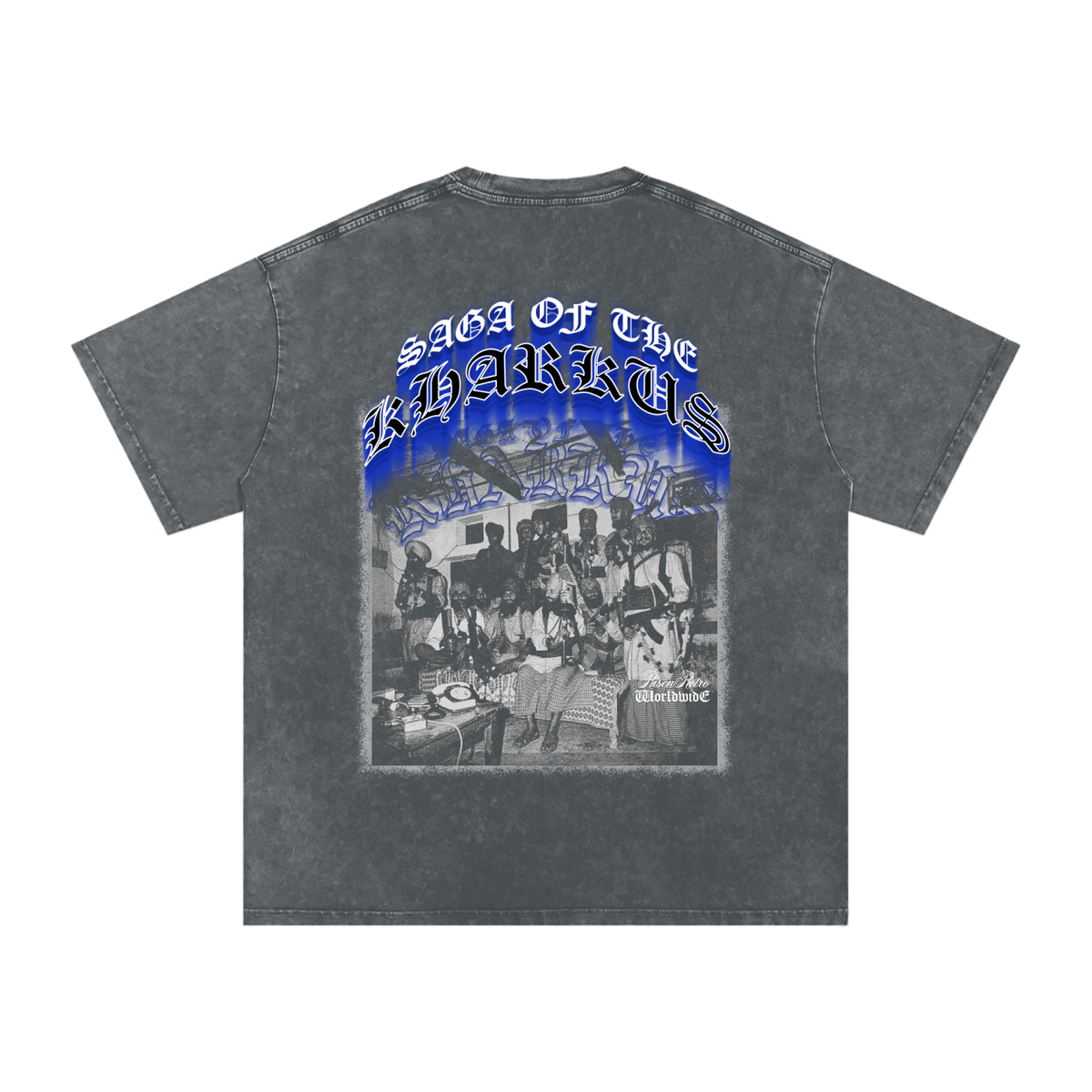 SAGA OF THE KHARKU'S | Snow Washed Oversized Cotton T-Shirt | RISENRETRO