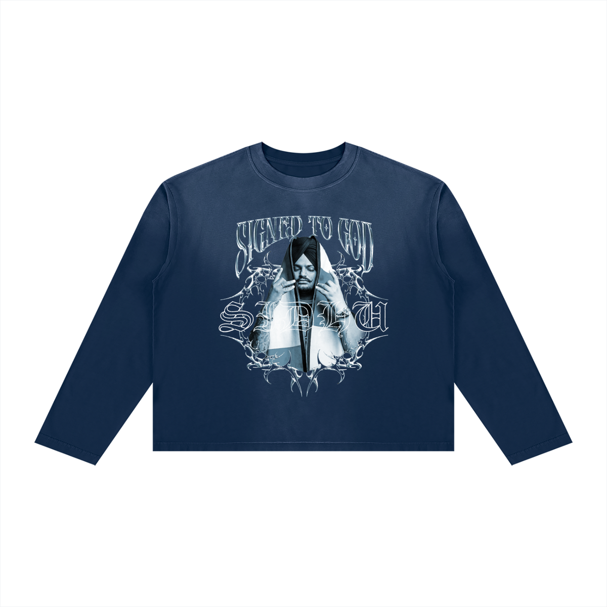 SIGNED TO GOD | Unisex Sunfade Boxy Long Sleeve T-Shirt | RISENRETRO | SMW