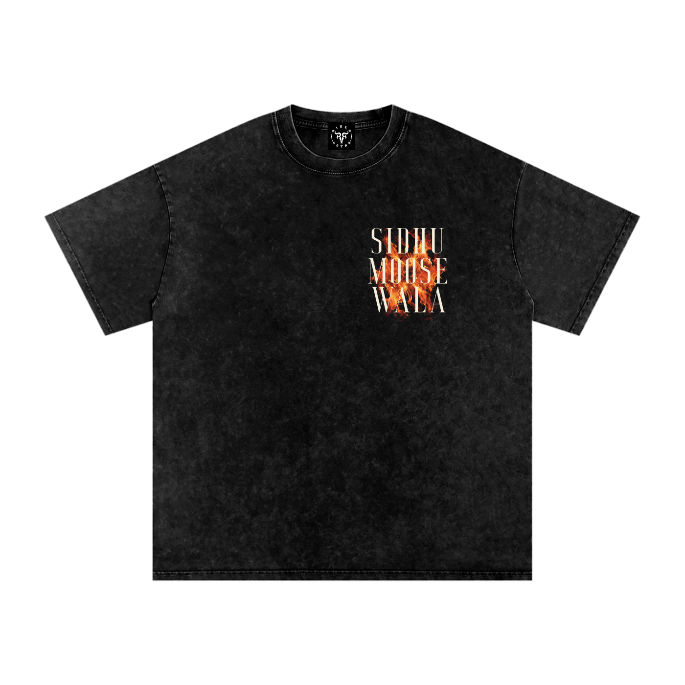 SIDHU MOOSE WALA X Risen Retro Washed Oversized T-Shirt