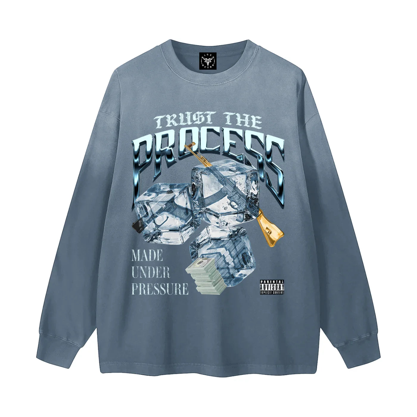 Trust The Process X RisenRetro Gradient Washed Long Sleeve T-Shirt