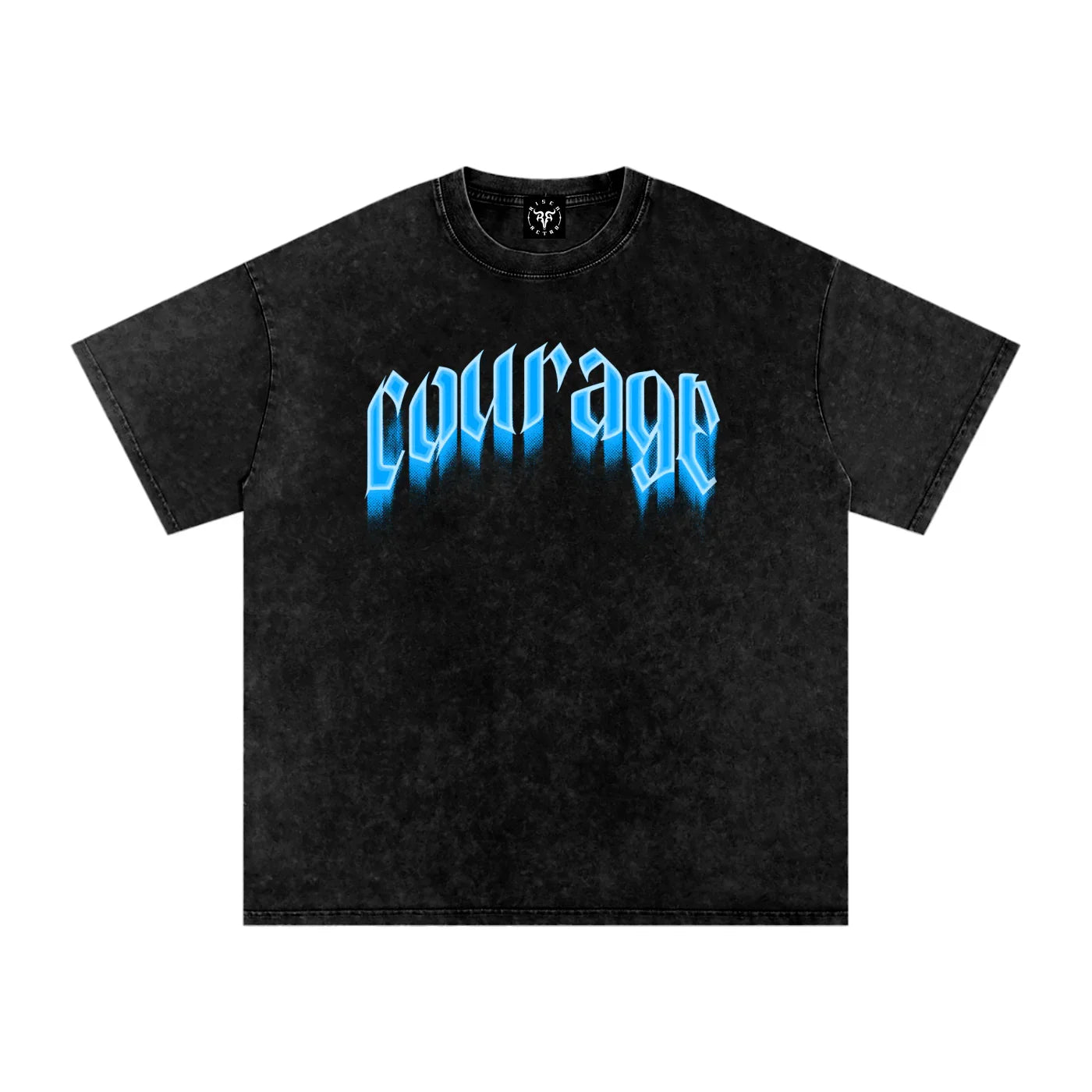 Courage Over Comfort X Risen Retro Washed Oversized Cotton T-Shirt
