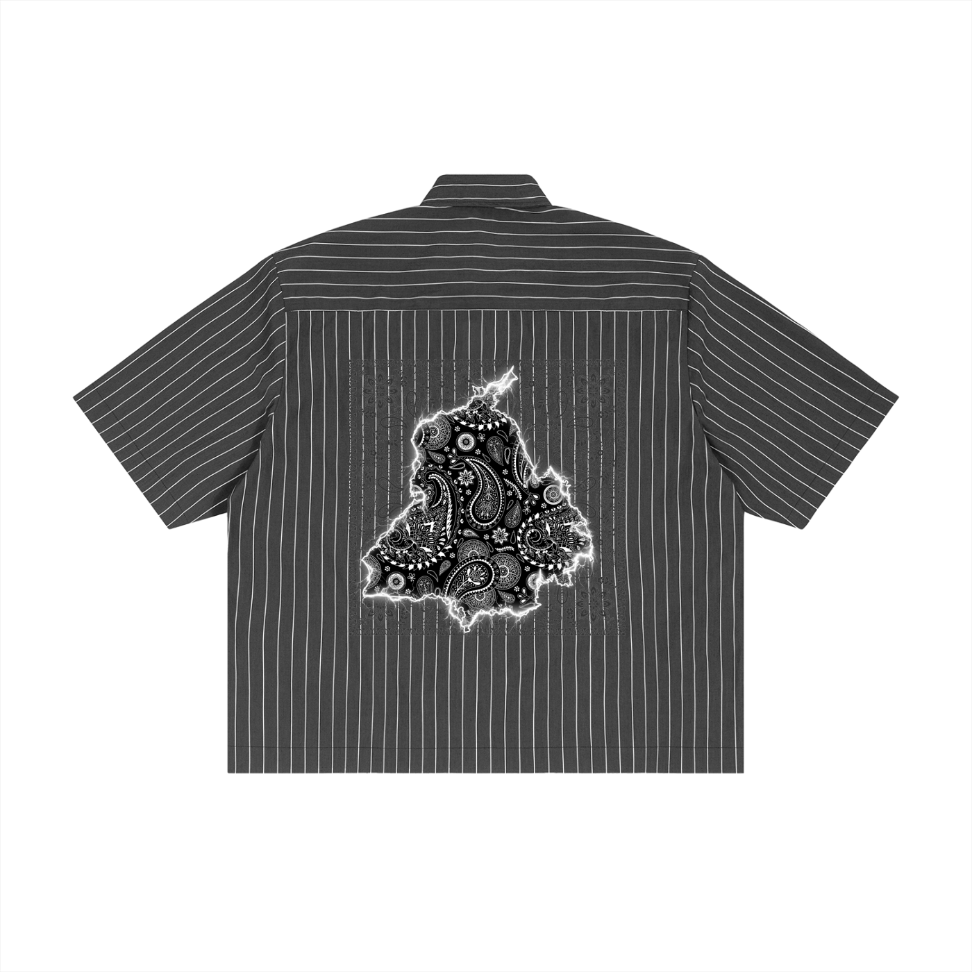 Panjab Bandana X RisenRetro Unisex Striped Boxy Button-Up Shirt