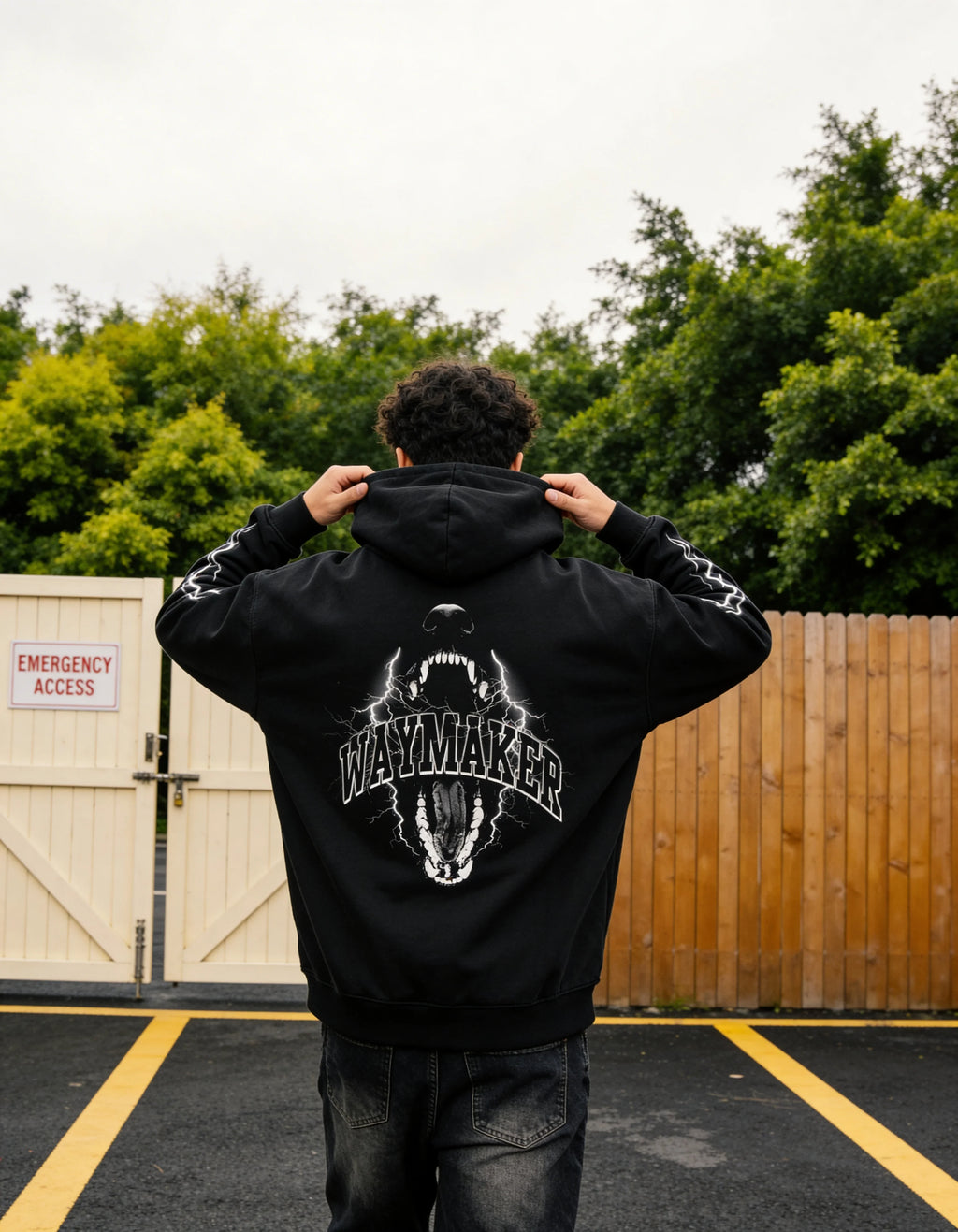 Sweat à capuche oversize en polaire désaturée WayMaker